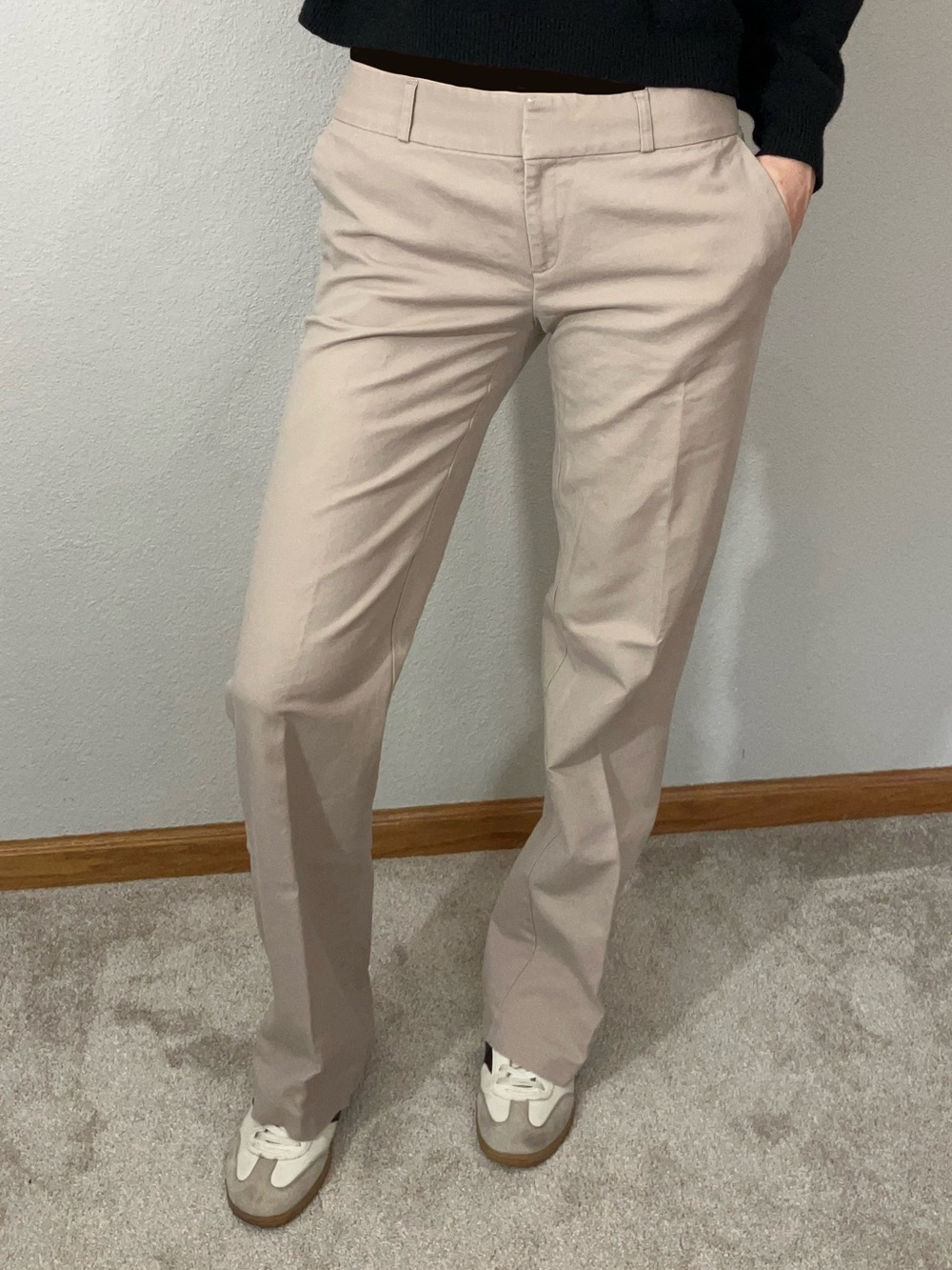 women’s banana republic tan low rise pants - 8L